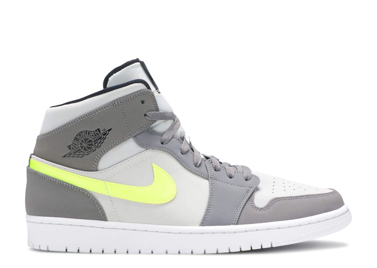 Air Jordan 1 Mid ¡®Gunsmoke Volt¡¯ Unfading Sneaker