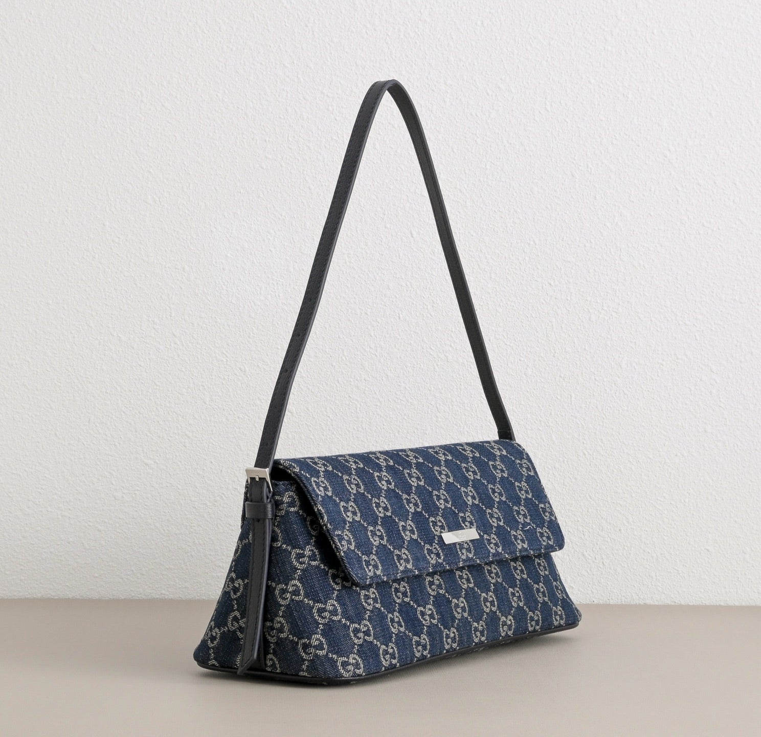 GUCCI GG Madison Denim Shoulder Bag
