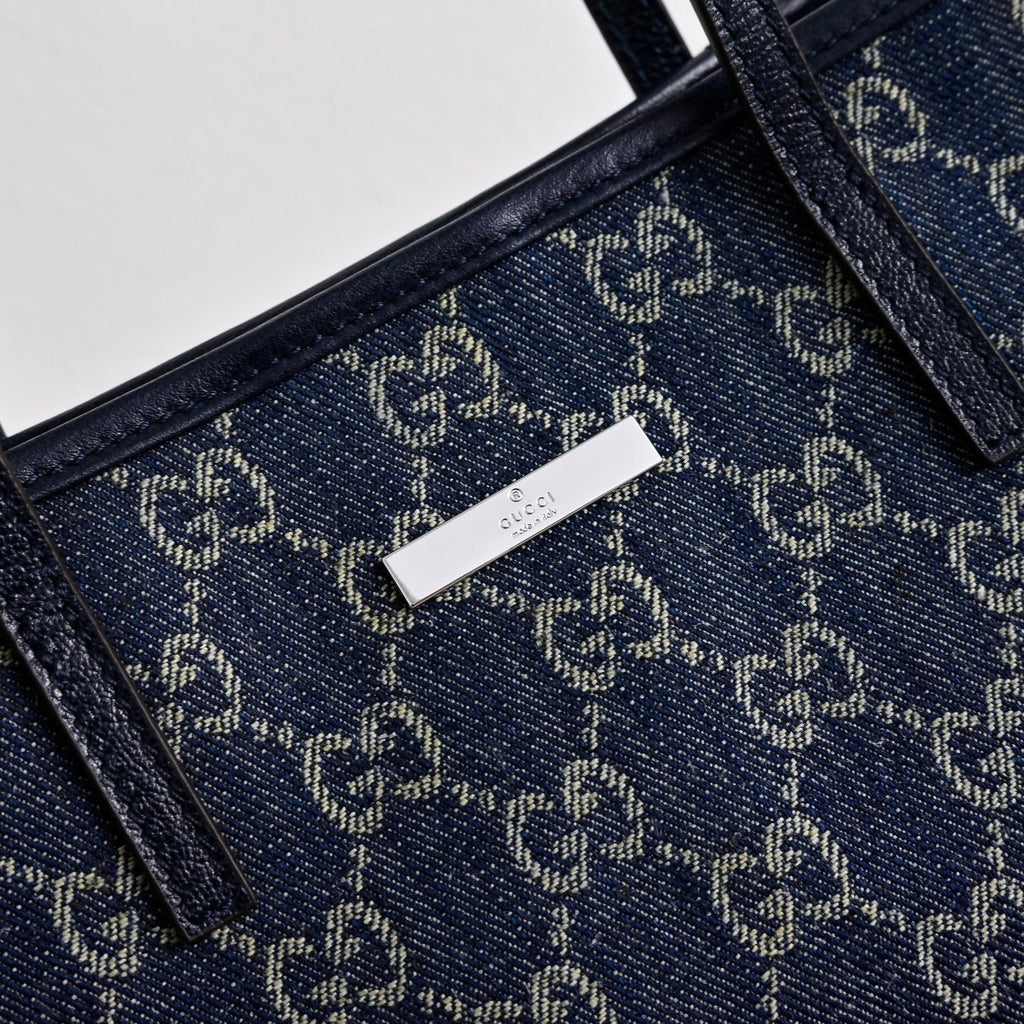 GUCCI Generation Gucci GG Denim Small Tote Bag