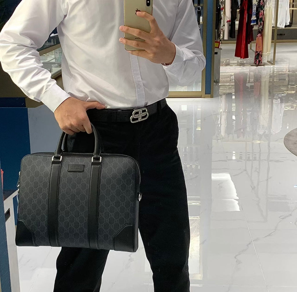 Gucci GG Black Briefcase – 474135