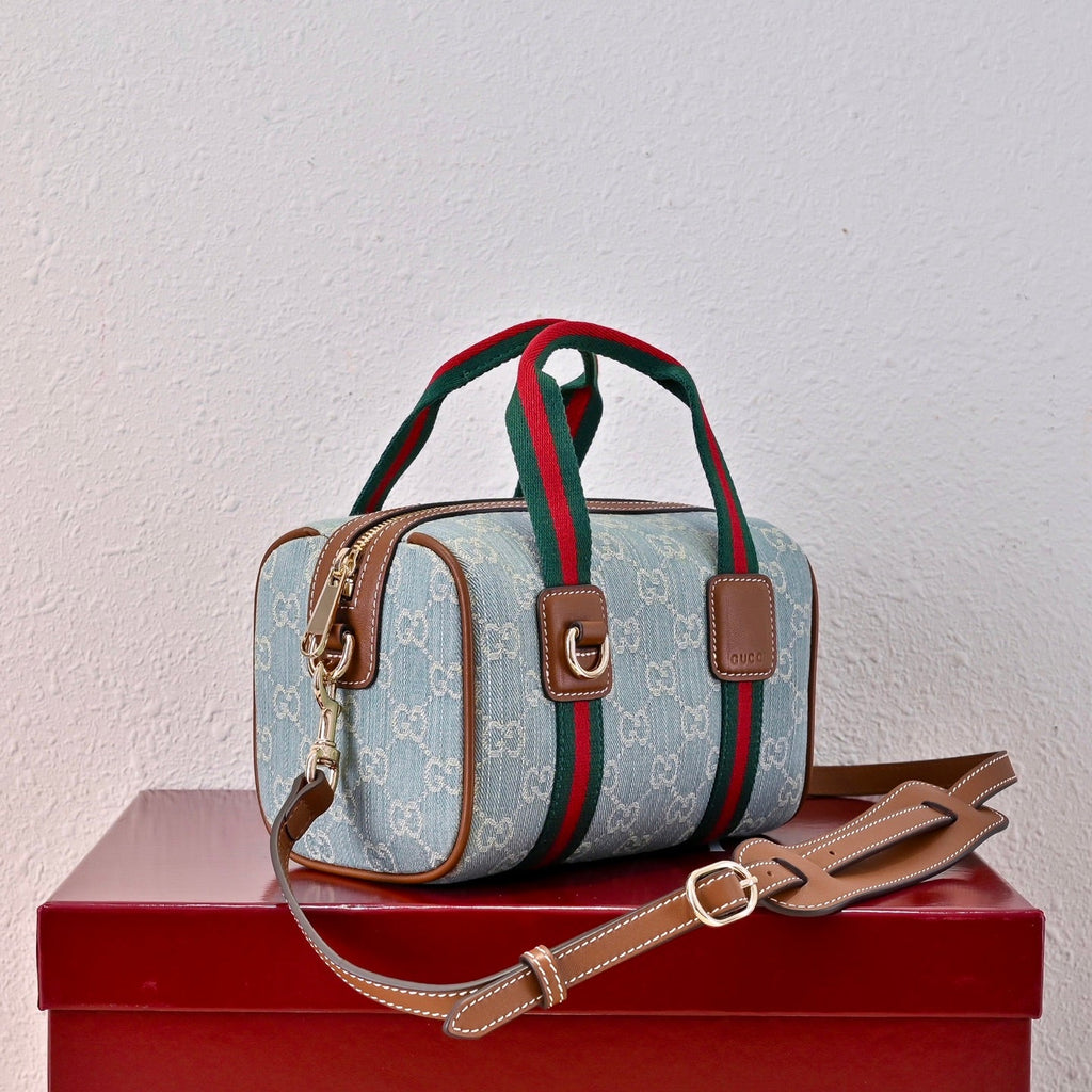 Gucci Ophidia Denim Web Pillow Bag – 859975