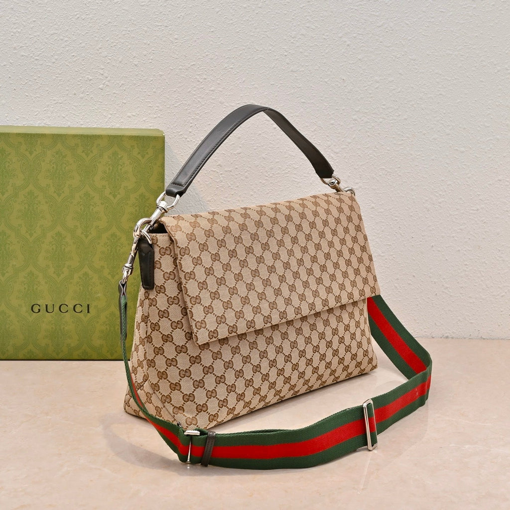 Gucci GG Canvas Large Top Handle Crossbody Bag – 821616